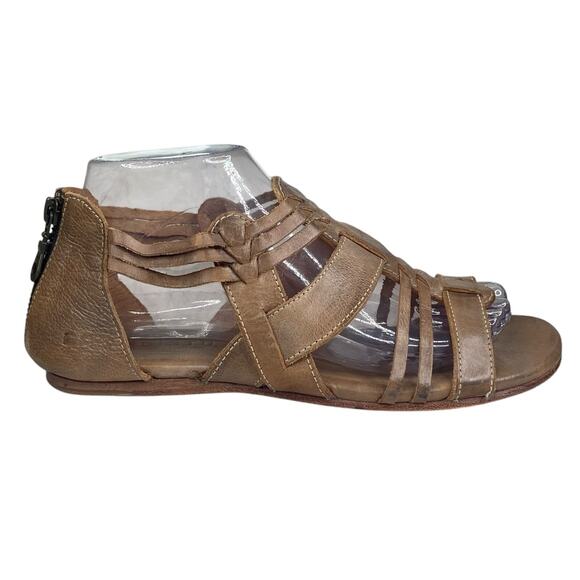 Bed Stu Women’s Cara Brown Distressed Leather Sandal Size US 8 - Picture 1 of 11